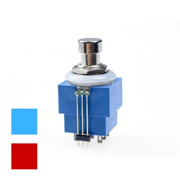 3PDT Switch Con Led Rojo Azul