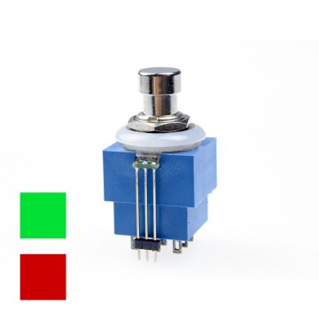 3PDT Switch Con Led Rojo Verde